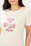 Amante Scoop Neck Sleep Tee - Buttercream Print — thumbnail 4